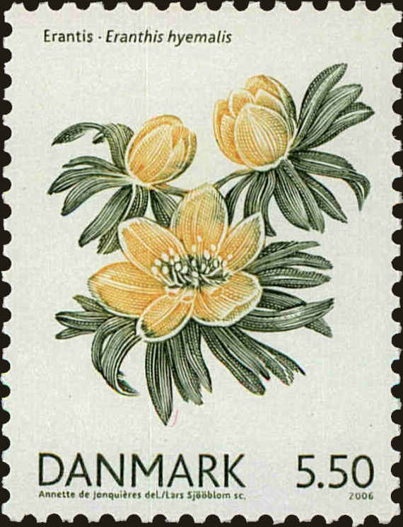 Front view of Denmark 1346 collectors stamp