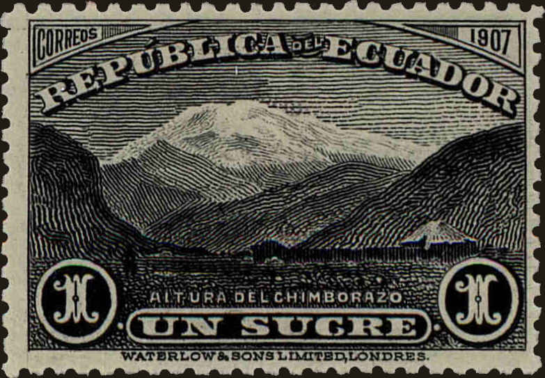 Front view of Ecuador 180 collectors stamp