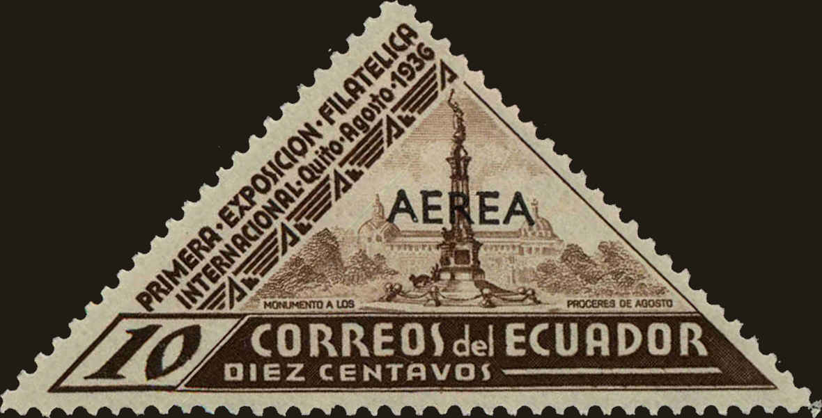 Front view of Ecuador C45 collectors stamp