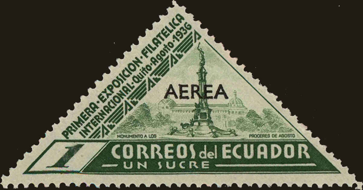 Front view of Ecuador C48 collectors stamp