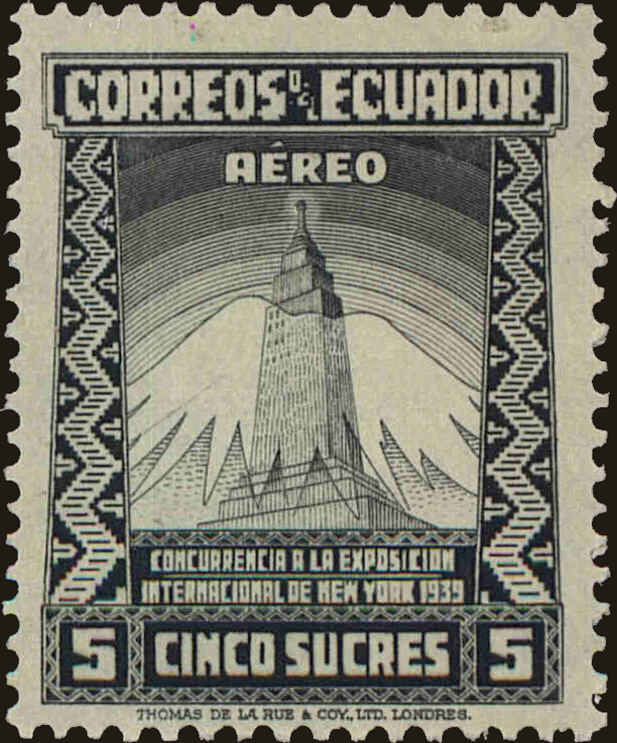 Front view of Ecuador C86 collectors stamp