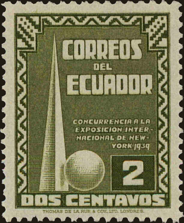 Front view of Ecuador 388 collectors stamp