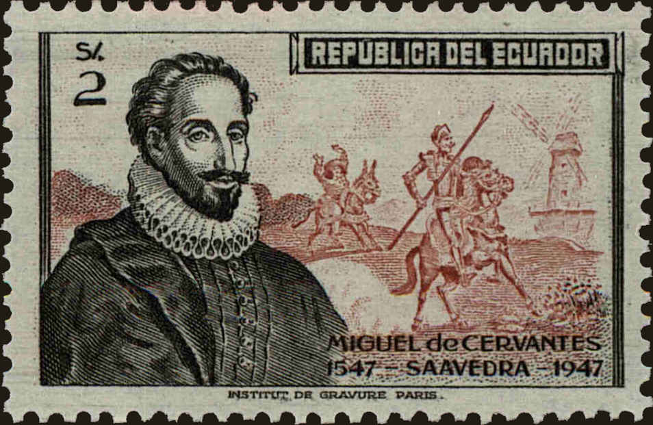 Front view of Ecuador 523 collectors stamp
