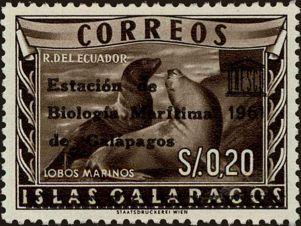 Front view of Ecuador 684 collectors stamp