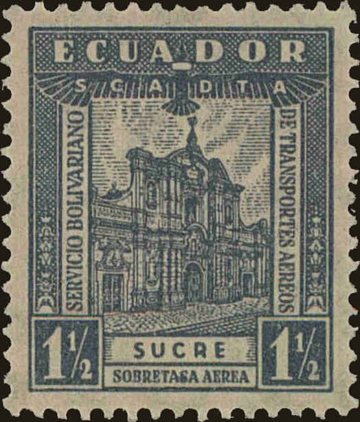 Front view of Ecuador C19 collectors stamp