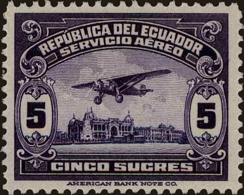 Front view of Ecuador C29 collectors stamp