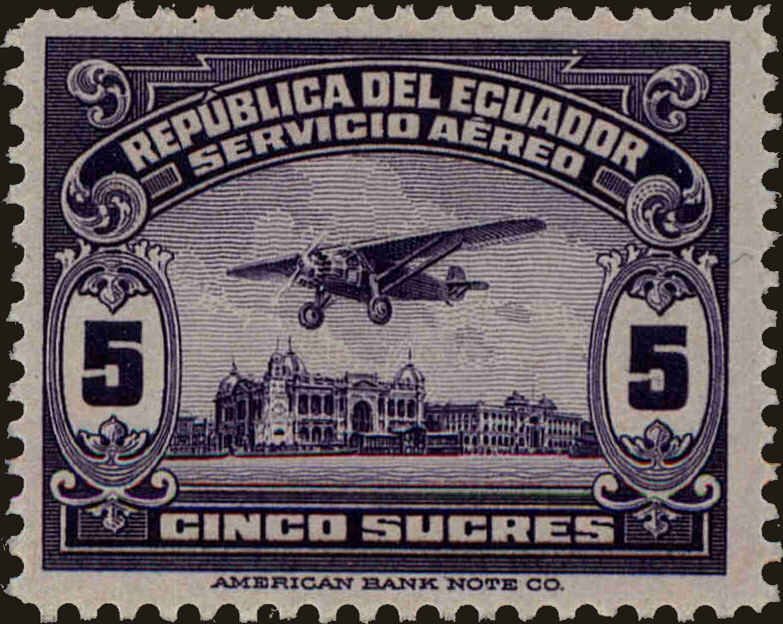 Front view of Ecuador C29 collectors stamp