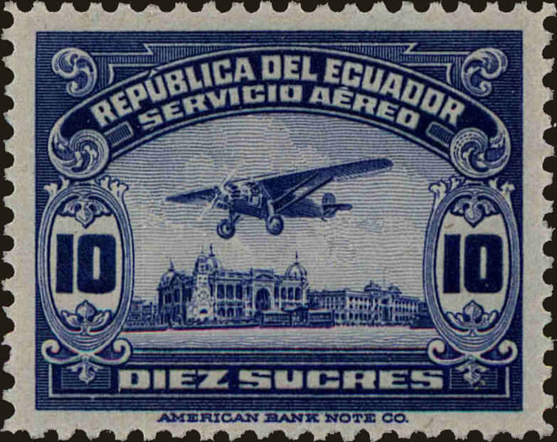 Front view of Ecuador C31 collectors stamp