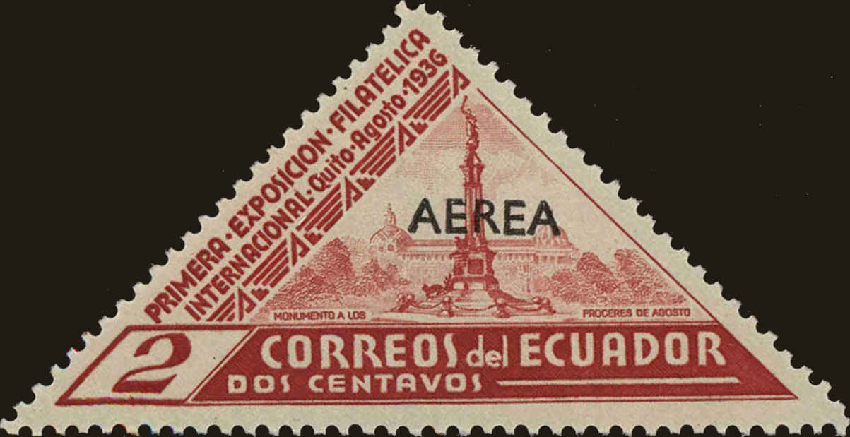 Front view of Ecuador C43 collectors stamp