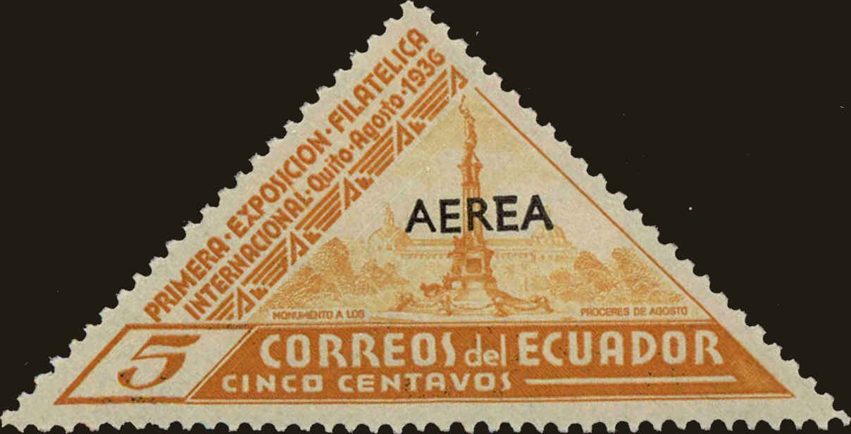 Front view of Ecuador C44 collectors stamp