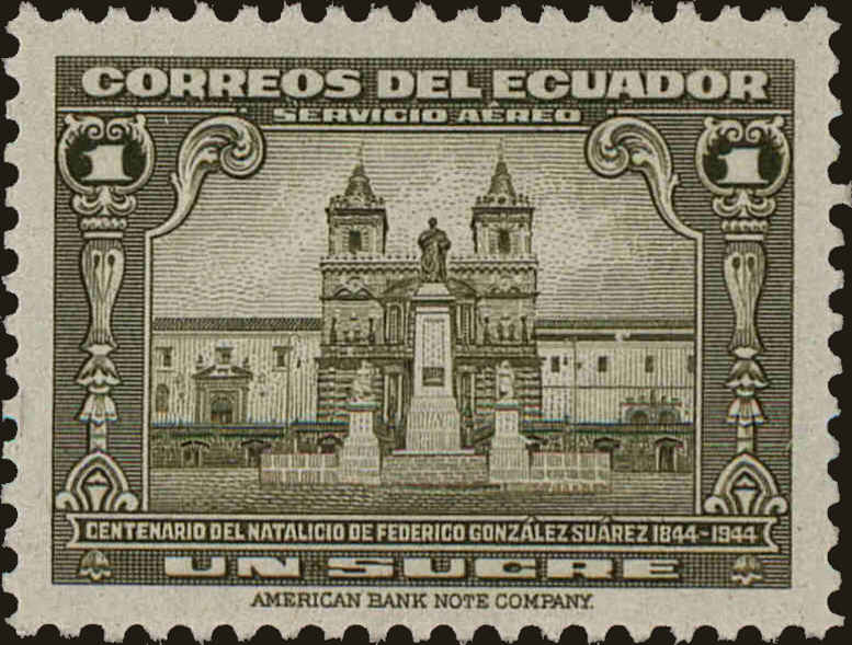 Front view of Ecuador C125 collectors stamp