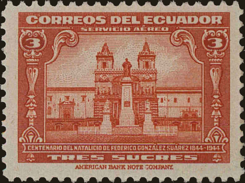 Front view of Ecuador C126 collectors stamp