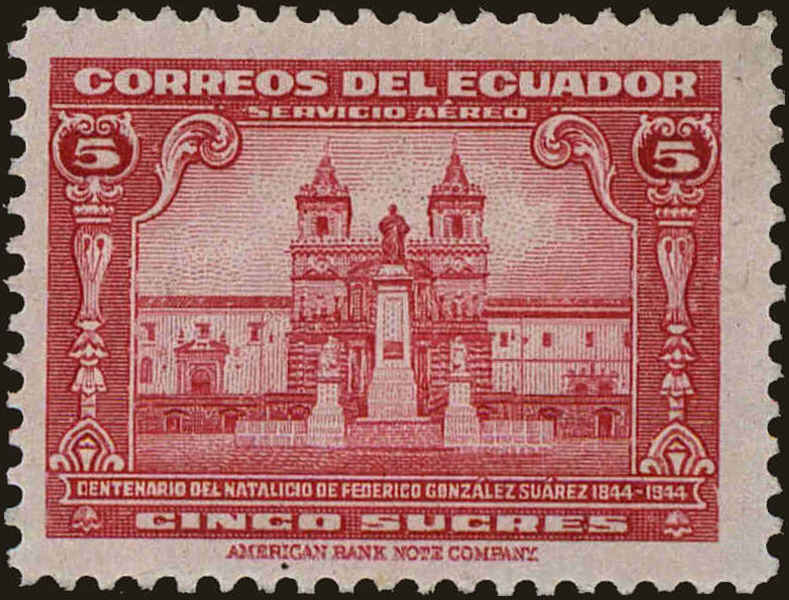 Front view of Ecuador C127 collectors stamp