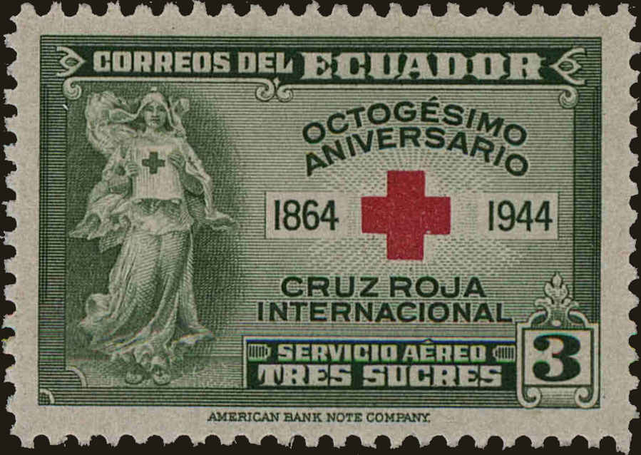 Front view of Ecuador C132 collectors stamp