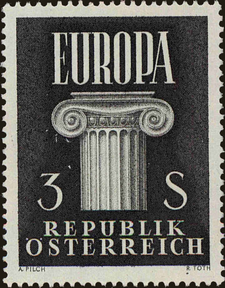 Front view of Austria 657 collectors stamp
