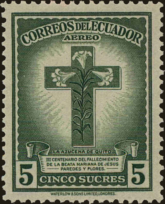 Front view of Ecuador C164 collectors stamp