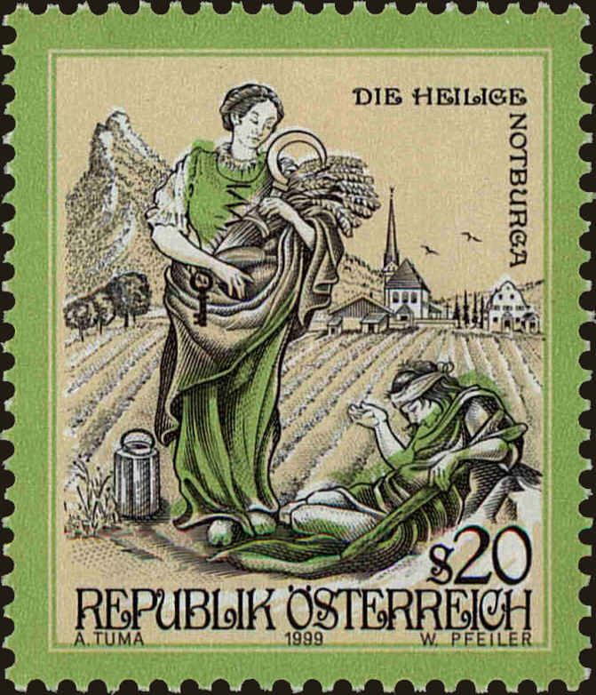 Front view of Austria 1794 collectors stamp