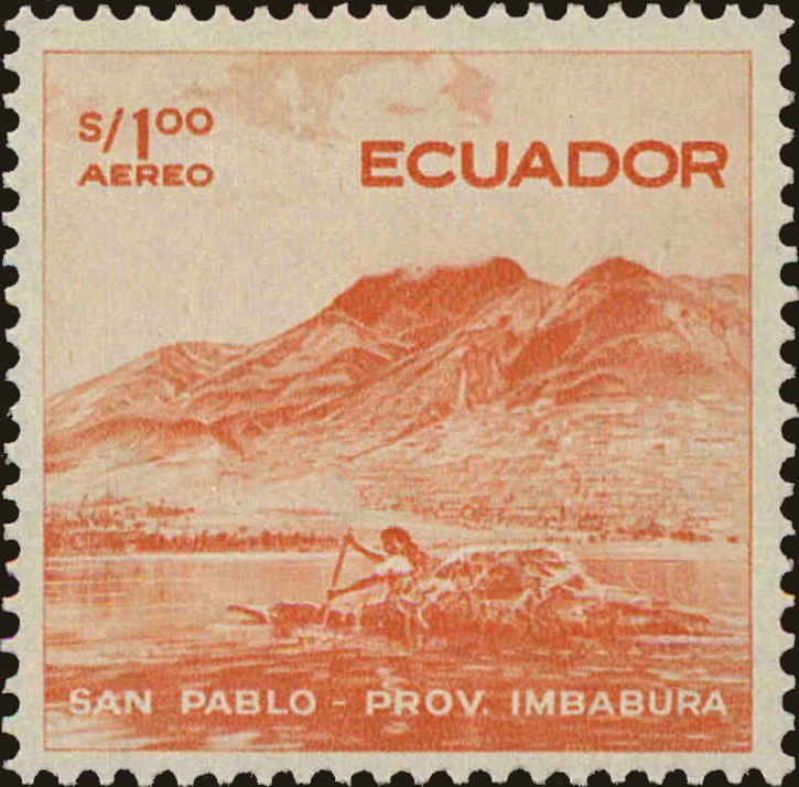 Front view of Ecuador C311 collectors stamp