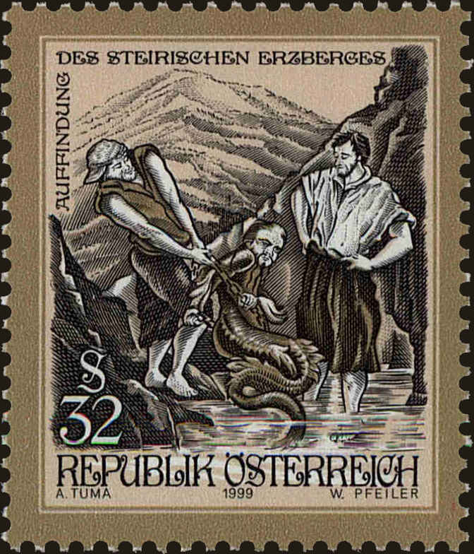 Front view of Austria 1802 collectors stamp