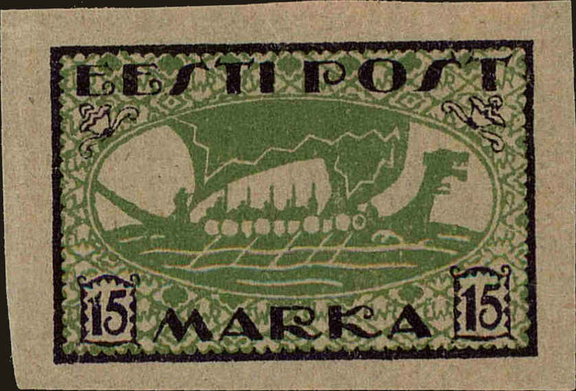 Front view of Estonia 36 collectors stamp
