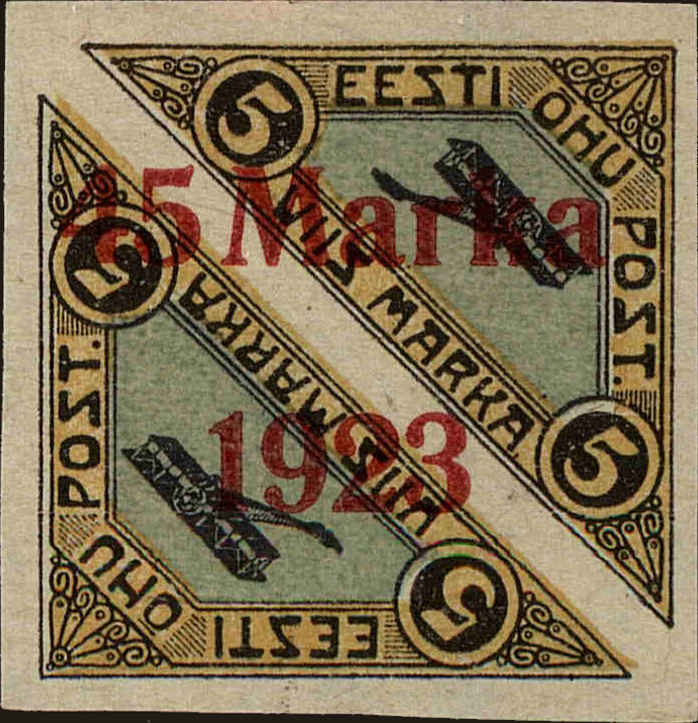 Front view of Estonia C6 collectors stamp