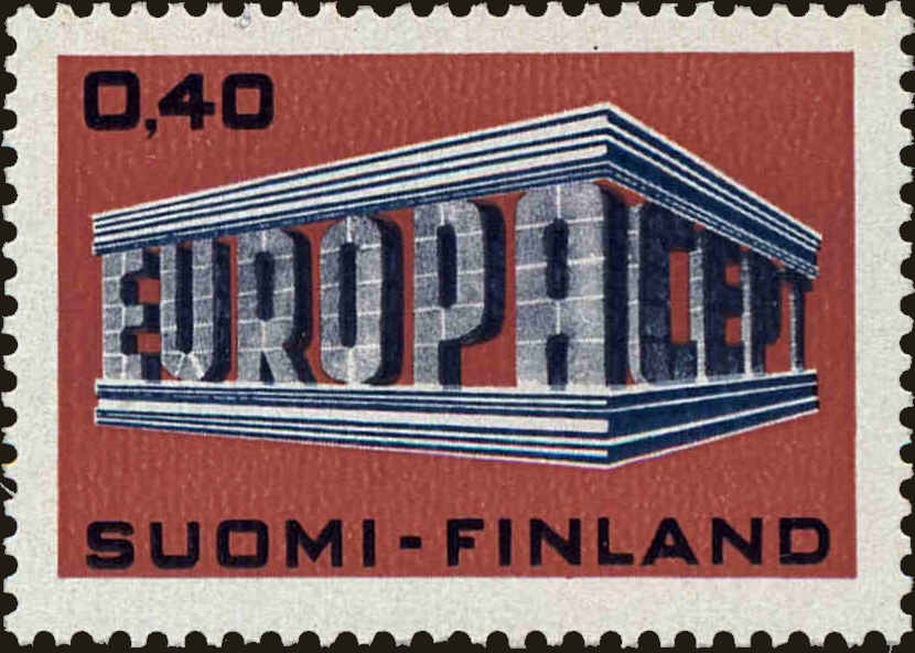 Front view of Finland 483 collectors stamp