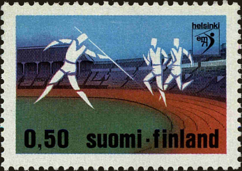 Front view of Finland 508 collectors stamp