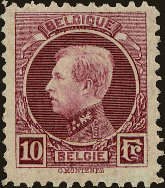 Front view of Belgium 169 collectors stamp