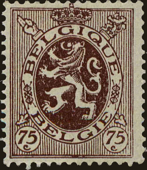 Front view of Belgium 211 collectors stamp