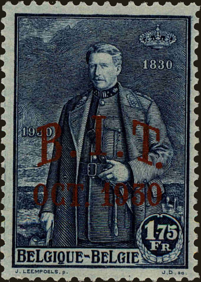 Front view of Belgium 224 collectors stamp