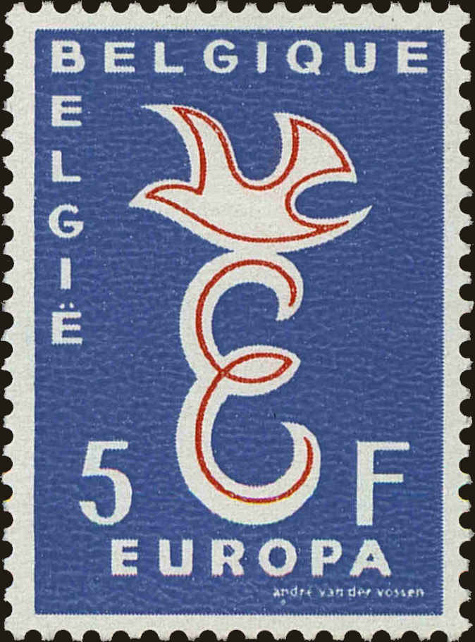 Front view of Belgium 528 collectors stamp