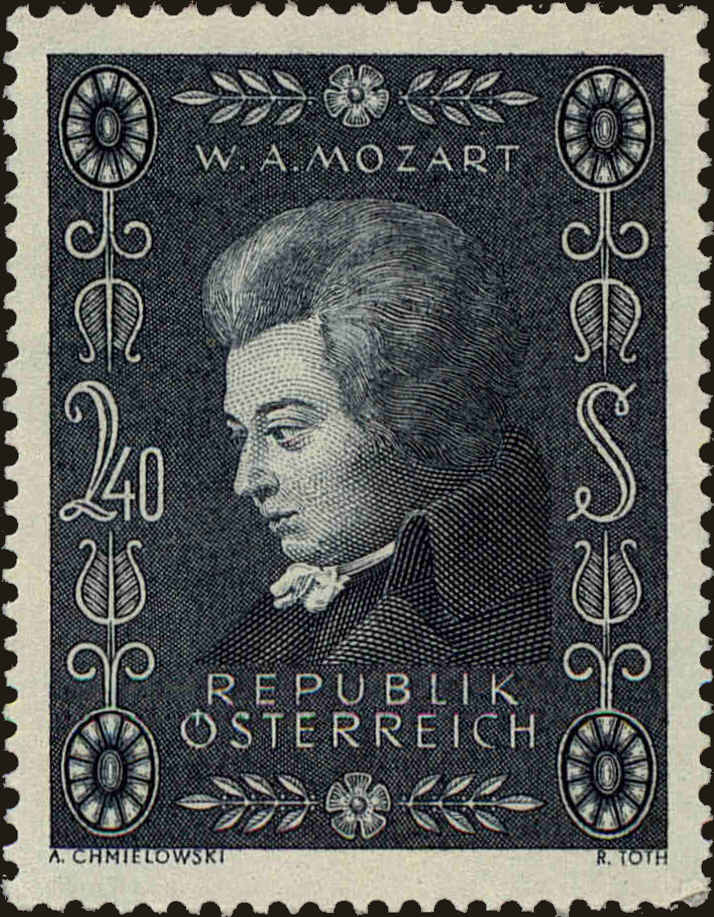 Front view of Austria 609 collectors stamp