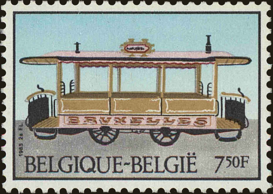 Front view of Belgium 1135 collectors stamp