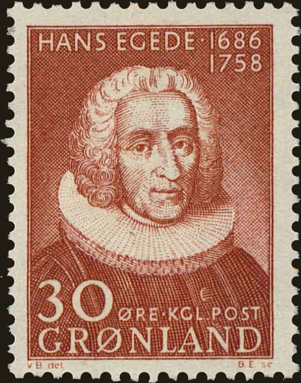 Front view of Greenland 46 collectors stamp
