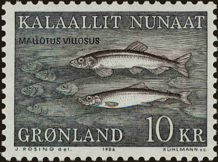 Front view of Greenland 139 collectors stamp