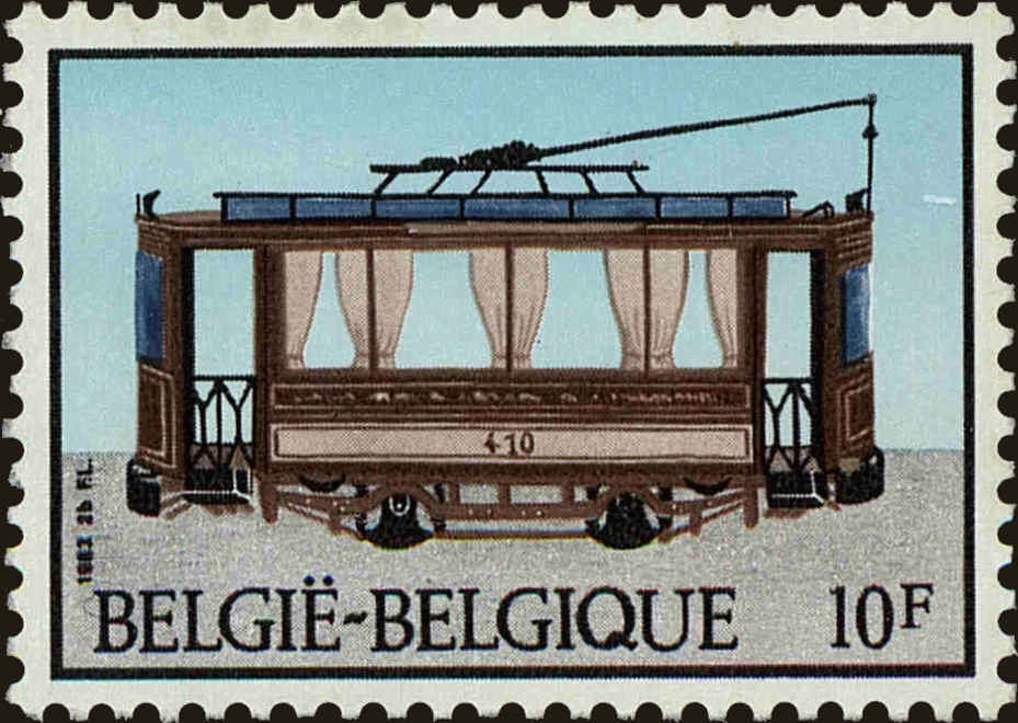 Front view of Belgium 1136 collectors stamp