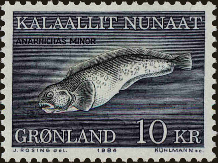 Front view of Greenland 137 collectors stamp