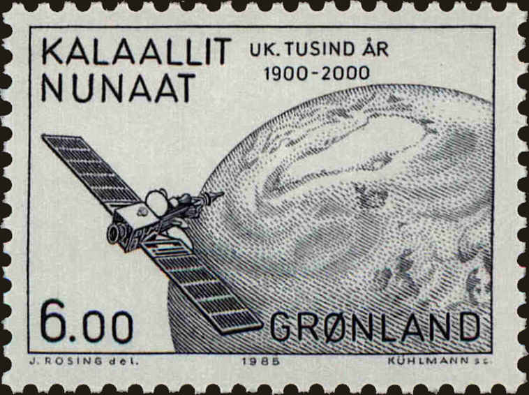 Front view of Greenland 156 collectors stamp