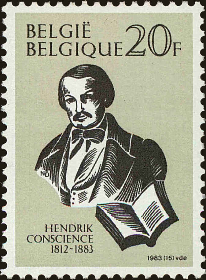 Front view of Belgium 1158 collectors stamp