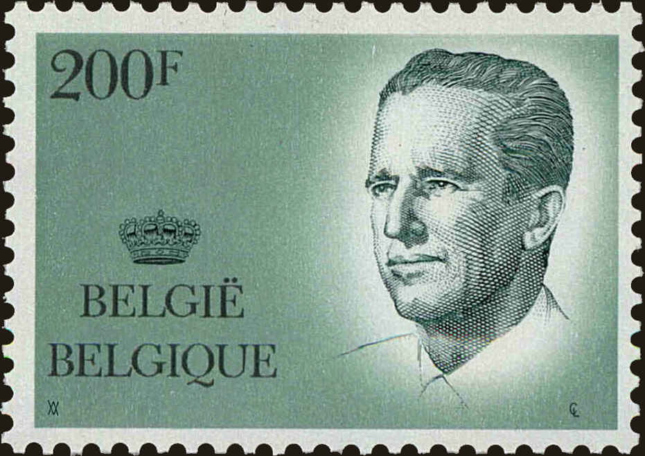 Front view of Belgium 1234 collectors stamp