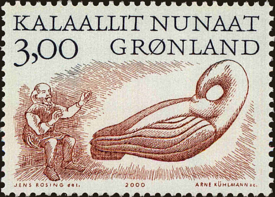 Front view of Greenland 359 collectors stamp