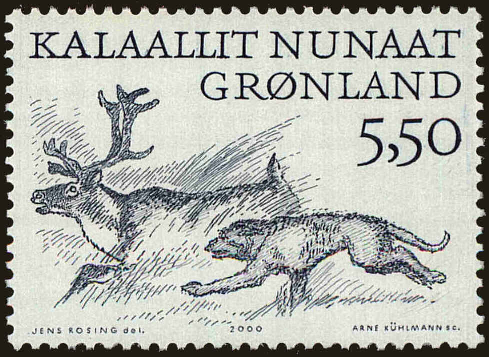 Front view of Greenland 360 collectors stamp