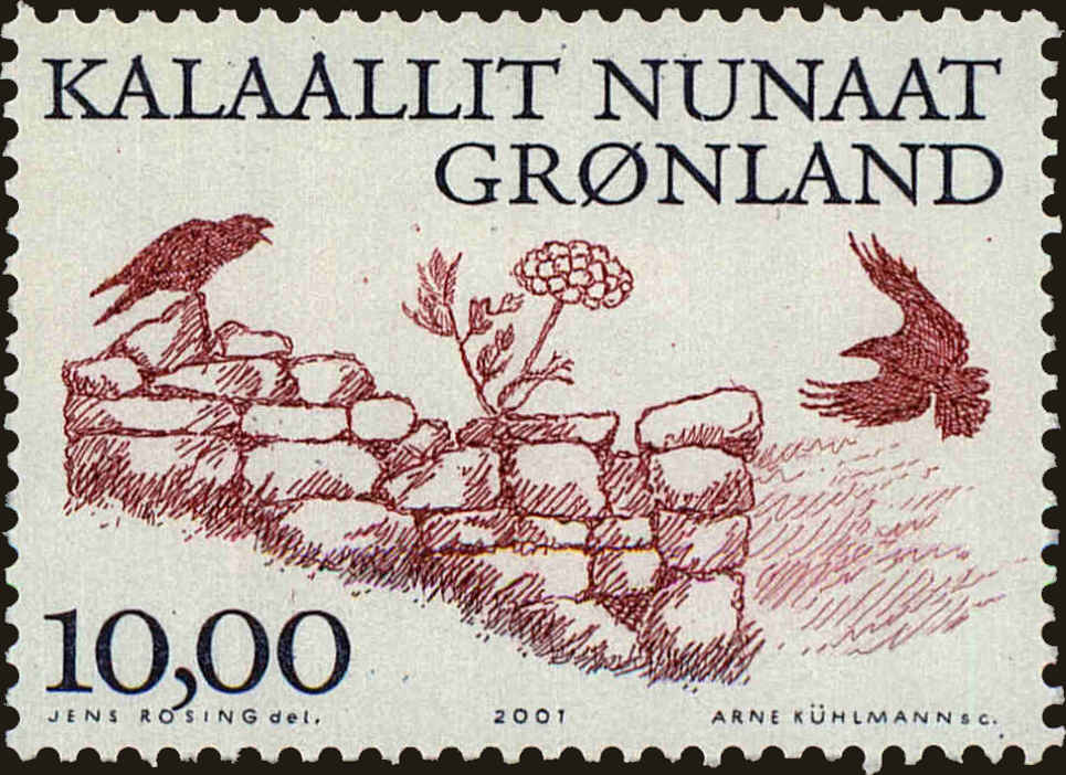 Front view of Greenland 383 collectors stamp