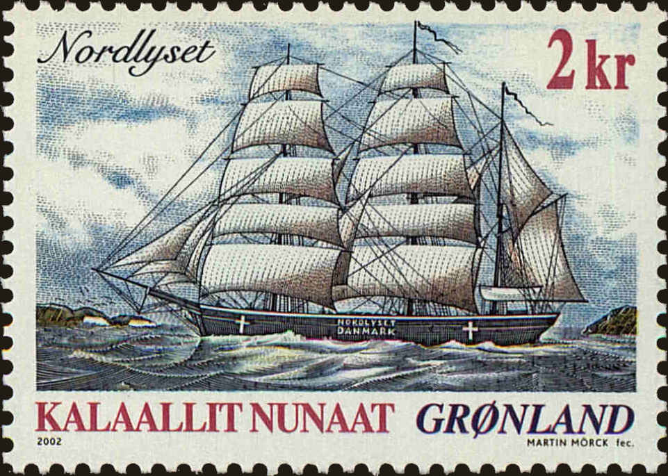 Front view of Greenland 397 collectors stamp