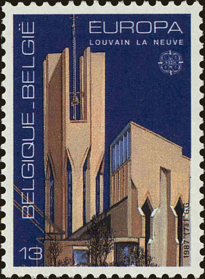 Front view of Belgium 1268 collectors stamp