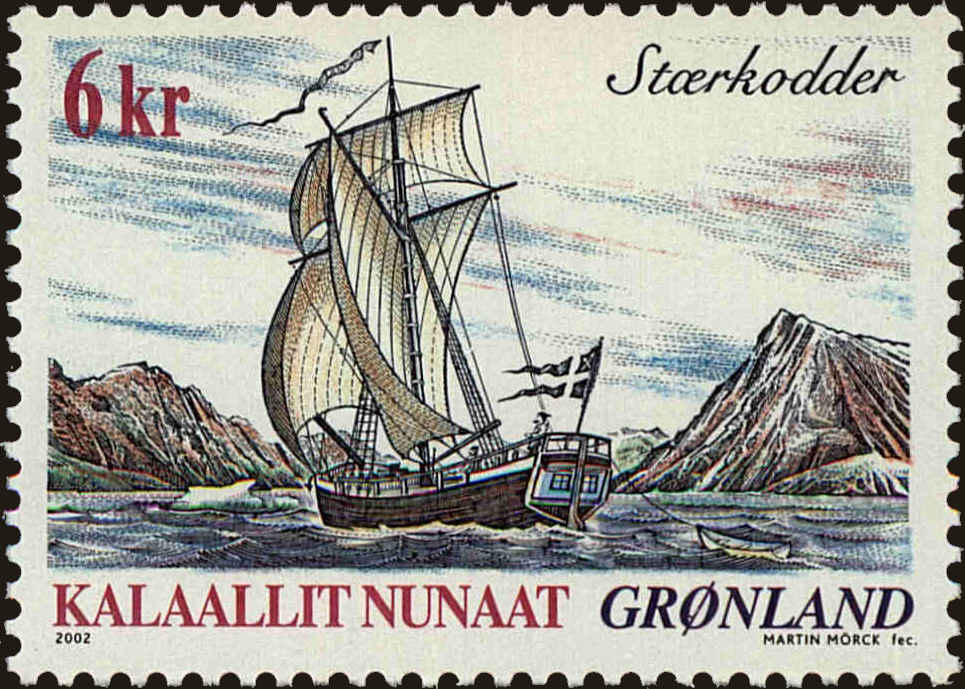 Front view of Greenland 399 collectors stamp