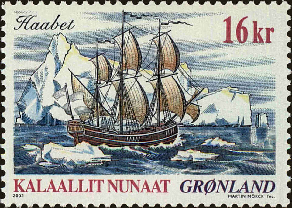 Front view of Greenland 400 collectors stamp