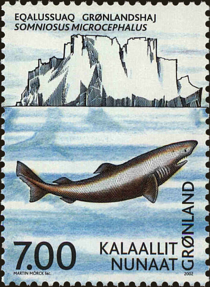 Front view of Greenland 401 collectors stamp