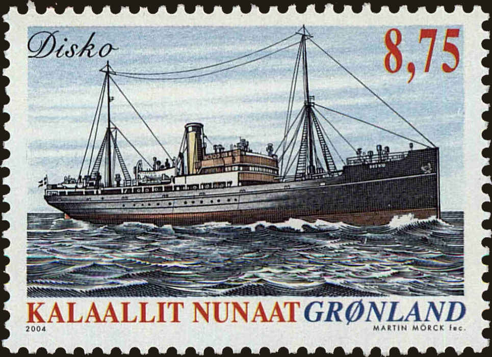 Front view of Greenland 435 collectors stamp
