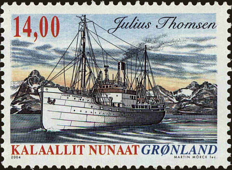 Front view of Greenland 436 collectors stamp